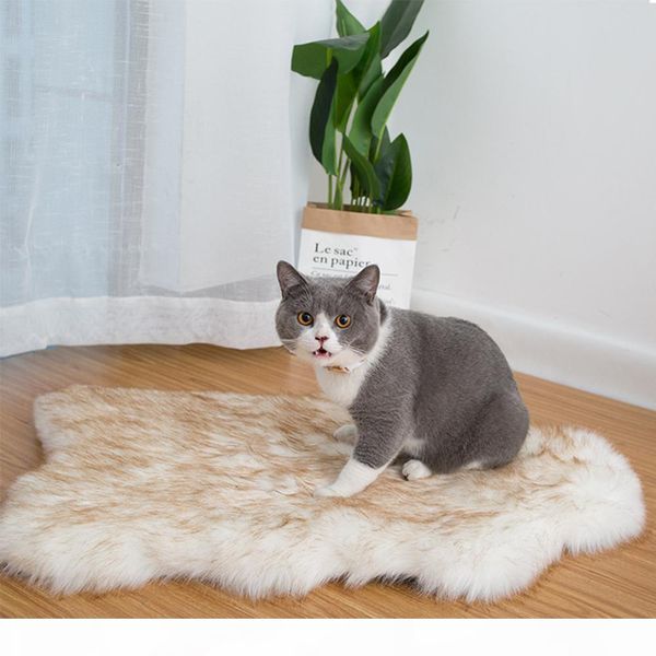 

pet dog bed mat curve white dog rug faux fur orthopedic dog bed for big medium small puppys support dropping shipping