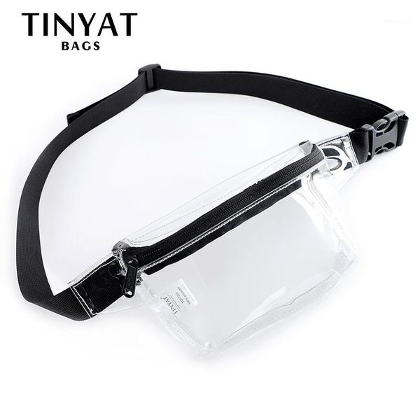 

tinyat summer women waist bag pvc clear waist bag waterproof jelly belt for girl walk dog transparent casual fanny pack1