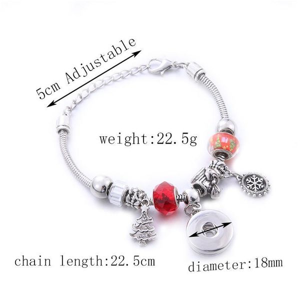 

2019 new snap button bracelet lobster buckle snake chain bangles beaded snap bracelet fit 18mm snap buttons bbyoek, Golden;silver
