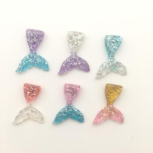 

6pcs set cute mermaid fridge magnet lovely bling bling fish tail message sticker kids toy fashion party gift wmtlda