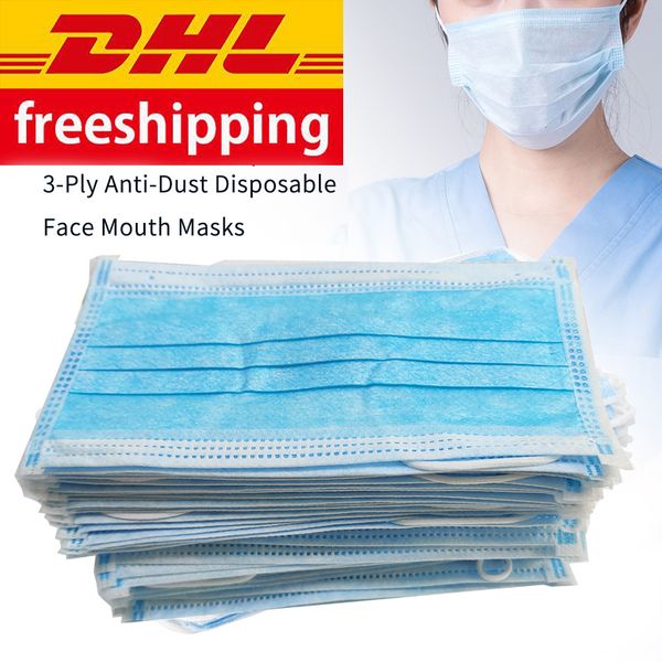

face dhl disposable 3-layer protective anti pm2.5 breathable facial dust maskmi4z