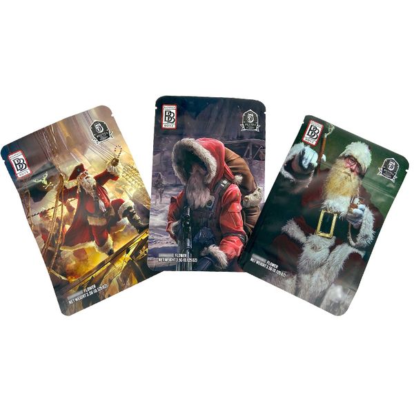 

bb boyz 3.5g mylar bags christmas gift series backpack boyz bag childproof smell proof packaging bags with 3d hologram sticker cookies runtz