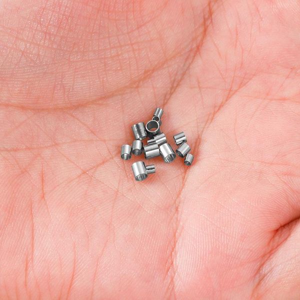 

150pcs/lot 1.5 2.0 2.5mm ser spacer crimp tube for diy beads wire connectors jewelry making findings accessories jllmxd, Silver