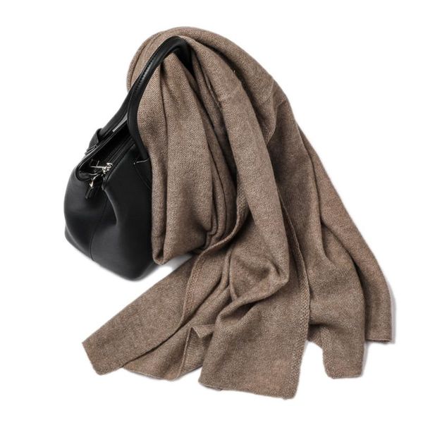 

scarves pure cashmere knit women solid color scarfs shawl 55x200cm, Blue;gray