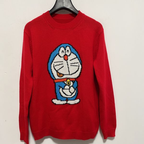 

1229 2021 autumn crew neck long sleeve animal pullover white red green dl, White;black