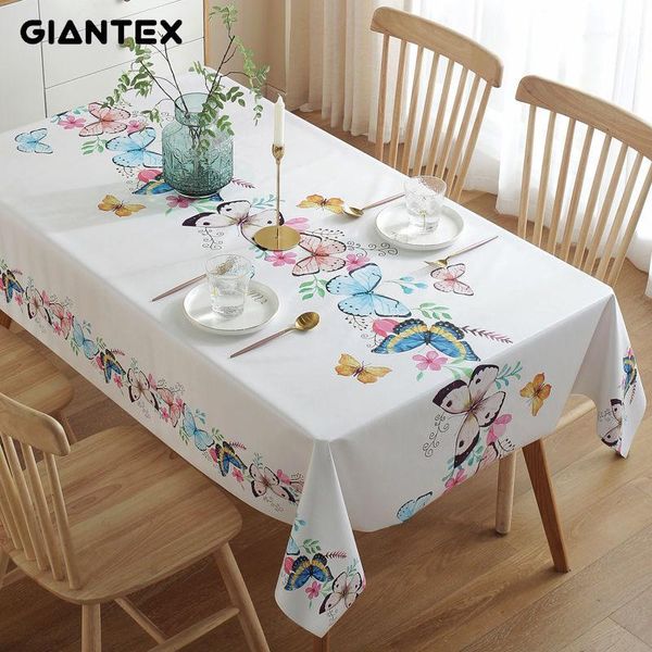 

giantex nordic style pvc household checkered waterproof tablecloth printing table cloth plastic oil resistant home1
