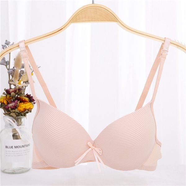 

3pieces/lot striped padded bras brassiere push up seamless bras one-piece seamless padded underwear, Red;black