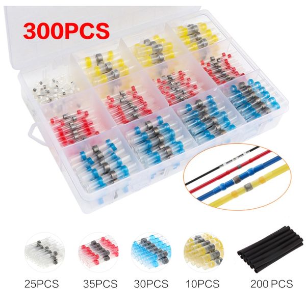 

100 280 300 500 600 800 шт. водонепроницаемая припоя кольцо термоусадочная трубка проволоки разъемы комплект проволочные соединители 100 280