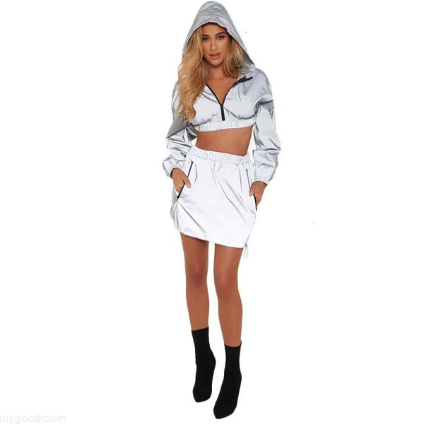 

womens two piece sets dresses hooded jackets coats short mini dress outfits ladies windbreaker casual tracksuits dresses, White
