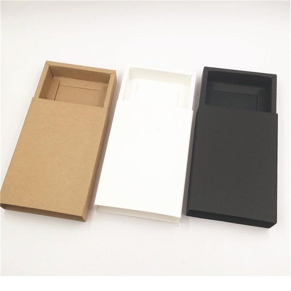 

50pcs kraft/white/black paper drawer box for festival supplies packing paper mini box souvenir sto bbycrx