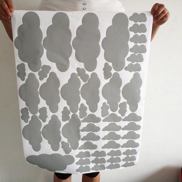 

wall stickers interior decor white clouds decal for kids room drop ship