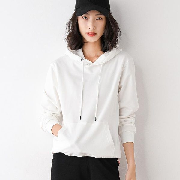 

basic cotton hoodies sweatshirt plus size women m-5xl, Black