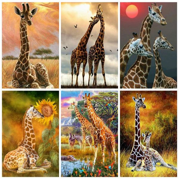 

evershine giraffe full square diamond painting animals cross stitch diamond art embroidery mosaic handicraft sale hobby gift