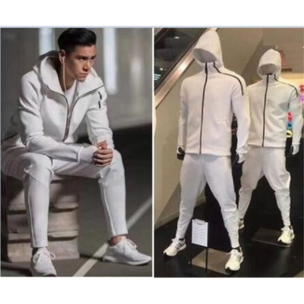 

fashion-hoody men's sports suits black white tracksuits hooded jacket men/women windbreaker zipper sportwear fashion zne hoody jacket+p, Black;brown