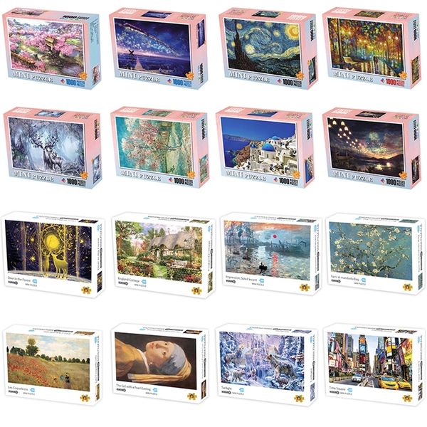 1000 Teile Puzzles Landschaftsmuster Bilder Erwachsene Puzzles Bild zusammenbauen Kinder Heimspiele Lernspielzeug 201218