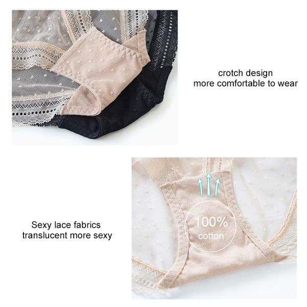 

3pieces/lot 2021 new low-waist panty women underwear briefs mesh fashion for ladies bikini thin transparent lingerie, Black;pink