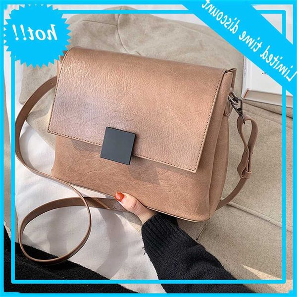 

vintage simple design women shoulder crossbody 2021 new fashion handbags ladies messenger bags female purses high quality