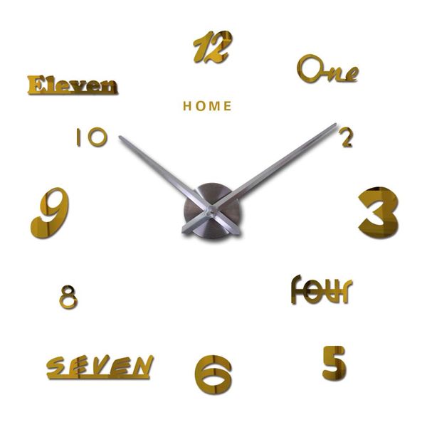 

home letters digital wall clock mute large clocks for living room acrylic 3d diy wall sticker arabic numeral hanging clock q wmtkwk
