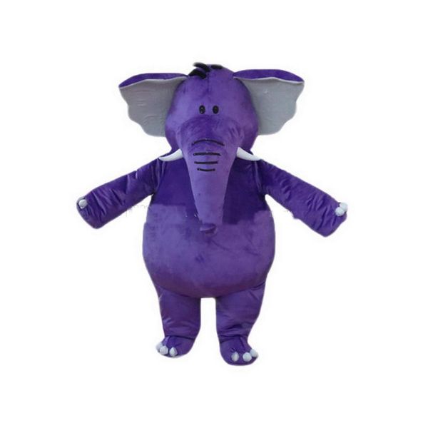 2019 fabbrica calda nuova mascotte elefante viola costumi personaggio dei cartoni animati per adulti Tg