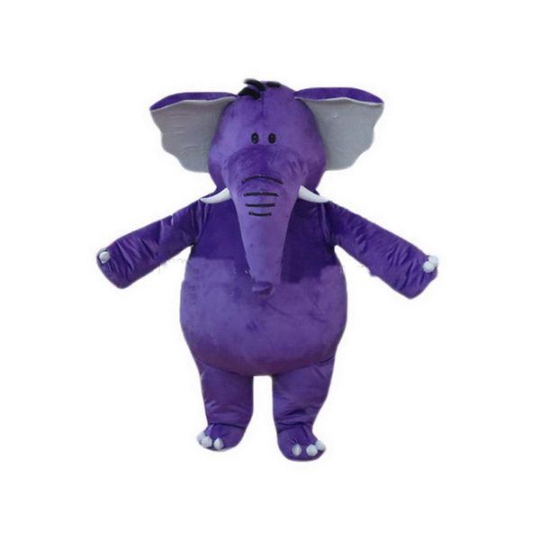 

2019 factory new purple elephant mascot costumes cartoon character sz, Red;yellow