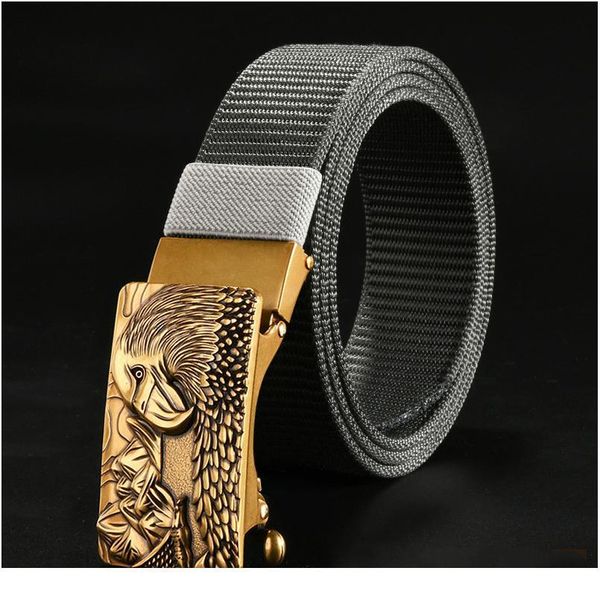 

new men's casual tactical waistband matic checkoff animal patterns buckle belt extended edition nylon woven women b jllbcn, Black;brown