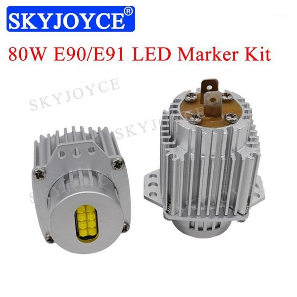 

new high power 2*80w 160w led angel eyes marker 6500k white led chips for b-m-w e90 e91 325 328 335 hole ring marker kit1
