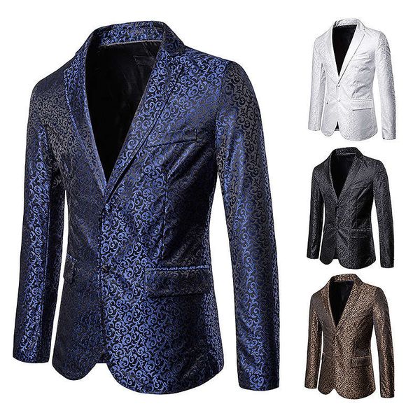 

british style large men's embossed craft suit coat x74, White;black