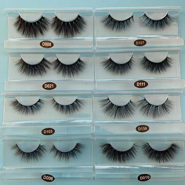 

natural long makeup mink lashes 5 pairs in bulk 13-18mm wholesale fake eyelashes soft differnt styles length volume