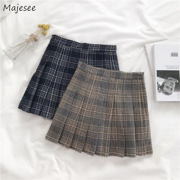 

pleated skirts women spring autumn new high waist mini korean style preppy style japanese girls trendy ulzzang all-match casual, Black
