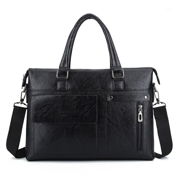 

briefcases designer men briefcase leather shoulder bags for 13 inch lapbag big travel handbag male business bags1