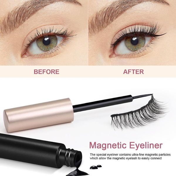 

5 pairs makeup beauty tools 3d magnetic mink hair false eyelashes mascara set extended beauty makeup false eyelashes