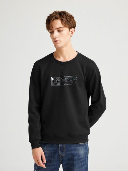

men letter graphic sweatshirt h5gy#, Black