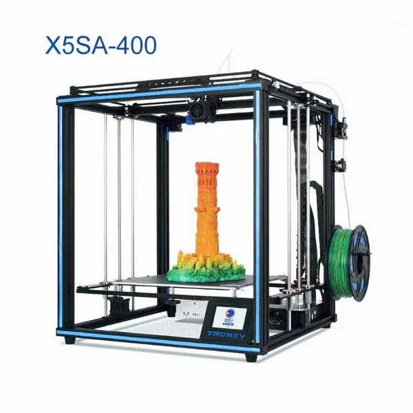 

printers tronxy x5sa-400 24v 3d printer diy kits large build plate 400*400mm impressora corexy structure resume power failure printing1