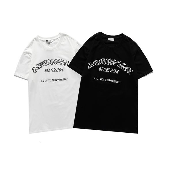 

21ss men's t-shirt classic letter print summer breathable fashion couples youth wholesale simple and chic size s-2xl, White;black