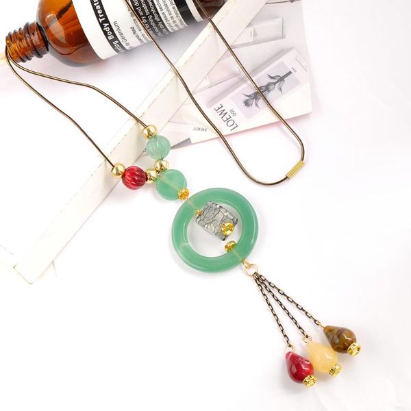 

chains f&u resin statement necklaces for woman long assortments sweater chain pendants simple chokers collar bohemia jewelry, Silver