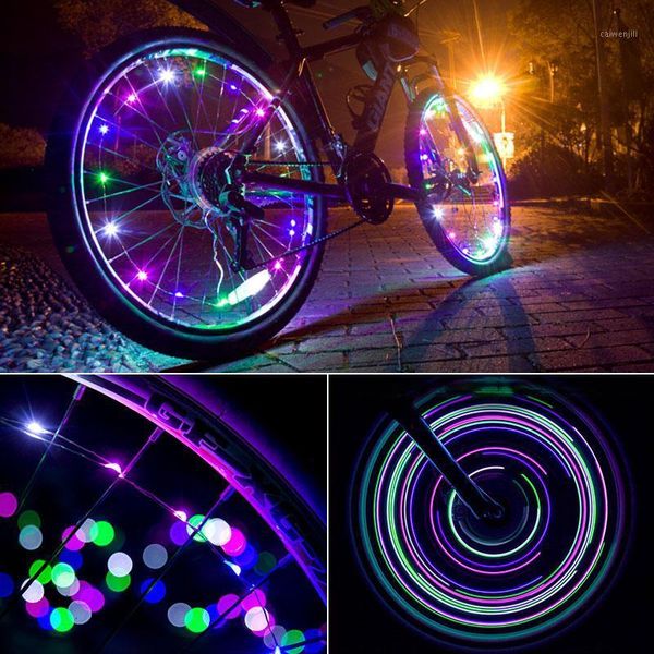 

usb rechargeable bike wheel spokes lights 20 led wheel flash spoke night riding safety warning decoration flashling light1