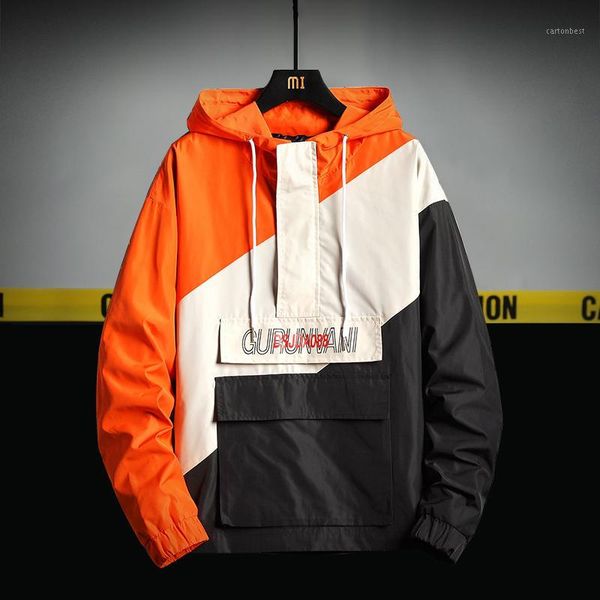 

men's jackets japanese loose hooded tooling jacket tide brand spring models plus fertilizer fat men streetwear hip hop1, Black;brown
