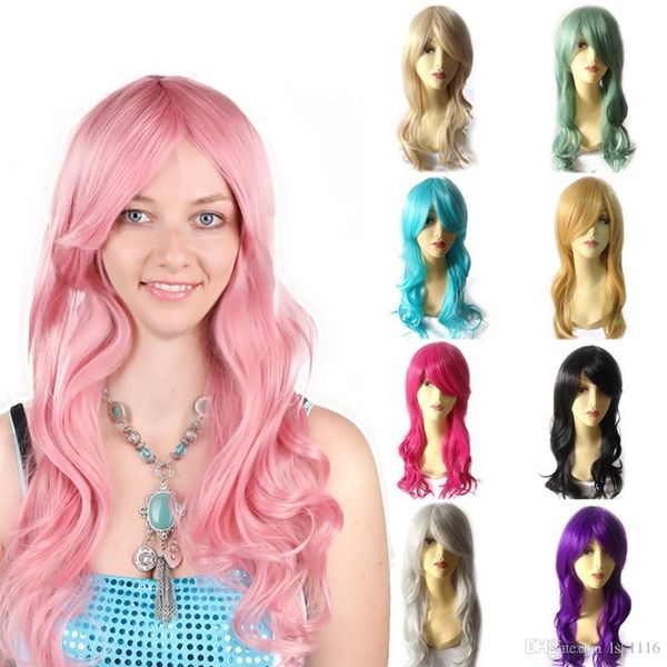 

the daily long vacation starts to diffuse false hair 70 cm the oblique liu hai cosplay wig hair set