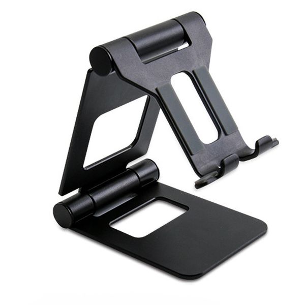 

4fds2awlcnmch8saaluminum alloy holder,foldable cell and tablet stand, mobile double folding phone stand holdervfd