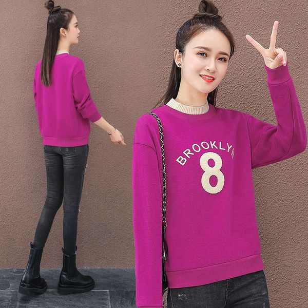 

cashmere thickened hoodless sweater women's autumn winter 2020 new korean loose short foreign style jacket, Black