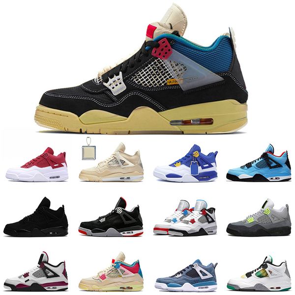 

new fire red union sail 4s mens basketball shoes satin\r\r deep ocean black cat neon jumpman 4 women sneaker, White;red
