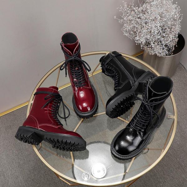 

2021 selling women's fashion cool half boots office lady outdoor winter soft leather flat ankle boots girls casual black size 40 39 #u8