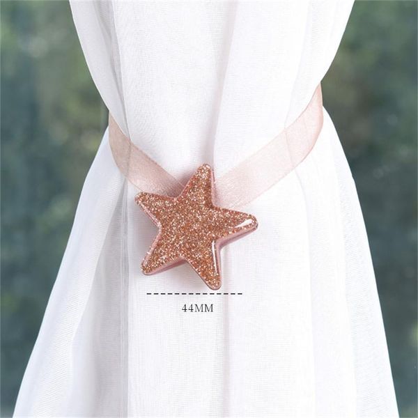 

1pcs star shape magnet curtain buckle magnetic curtains tieback holder window curtain clip holder strap accessories home decor h bbyoaq