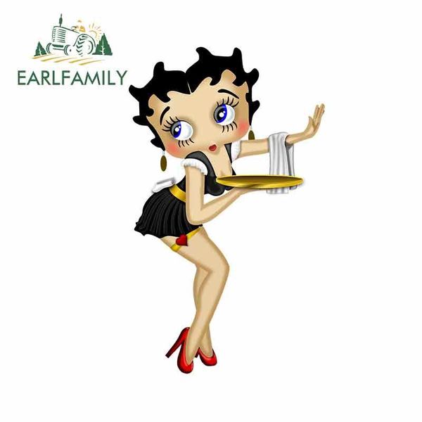 

earlfamily 13cm x 7.7cm for betty boop diy motorcycle stickers vinyl car sticker suitable for all types of vehicles decal bbyswj