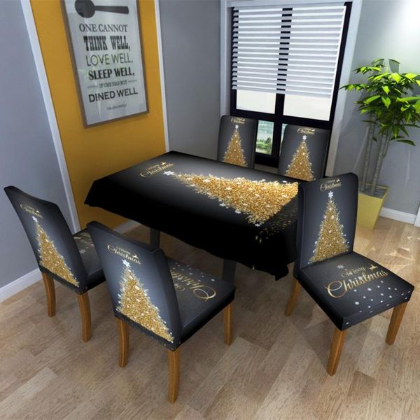 

christmas printed table cloth/stretch short chair cover elastic slipcover protector cover washable tablecloth kitchen decoration