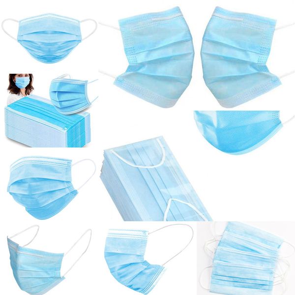 

face earloop disposable mask 3-ply polypropylene safety masks for personal health certificate anti-dust self protective e15z
