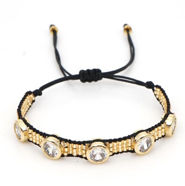 

tennis go2boho rhinestone bracelets mexican fashion miyuki women bracelet crystal gold beads pulseras mujer jewelry femme armband, Golden;silver