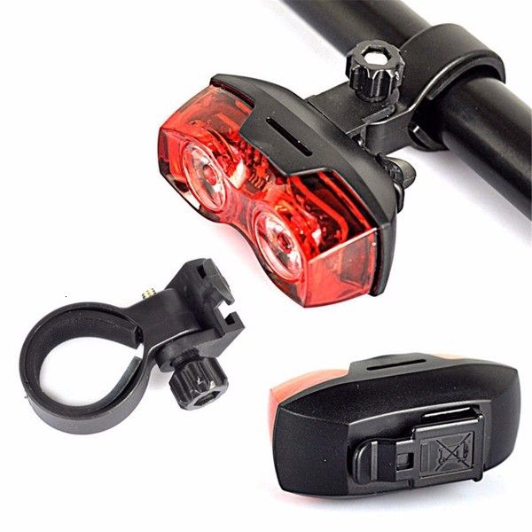

new cycling night super bright red 2 led rear tail light bike bicycle safety warning light bicycle accessories#25
