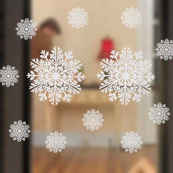 

new year's holiday atmosphere decoration christmas windows christmas trees snowman clothing shops christmas decorations for home sqcqqp