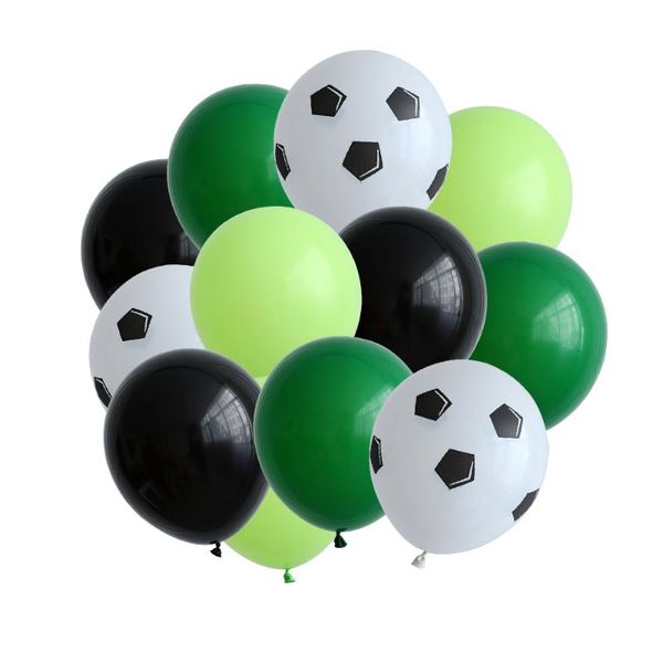 

party decoration 1set 12inch thicken soccer balls football 12pcs latex balloons birthday decorations kids toys theme baby shower